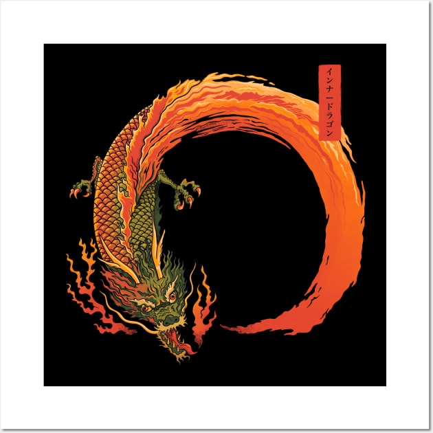 Enso Dragon Fire Wall Art by ppmid